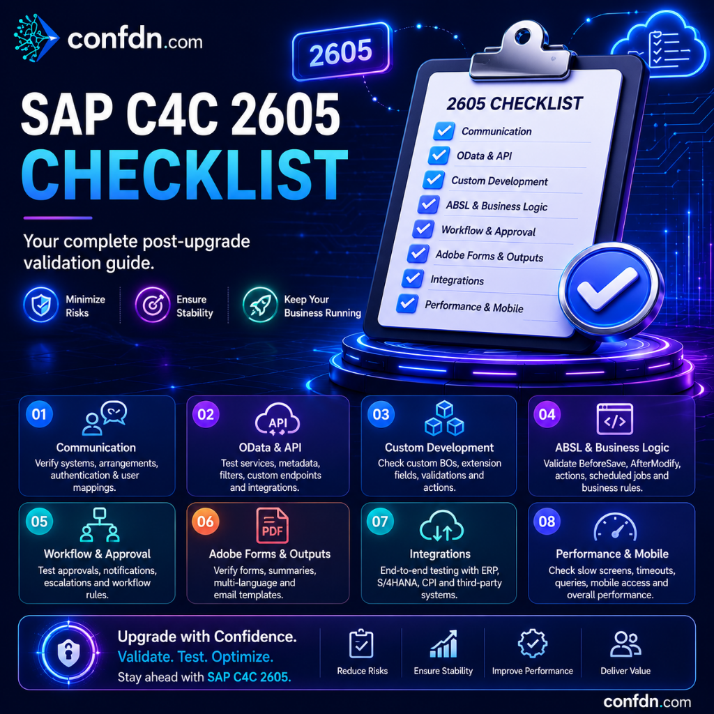 SAP C4C 2605 Kontrol Listesi